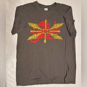 (L) Gate Sentai Tshirt Gray with Dragon and Gold Symbol July 2016 Loot Anime